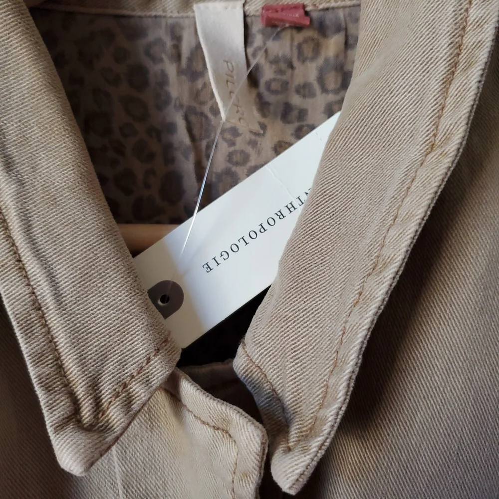 Anthropologie Utility Button Front Belted Mini Dress - Picture 7 of 8